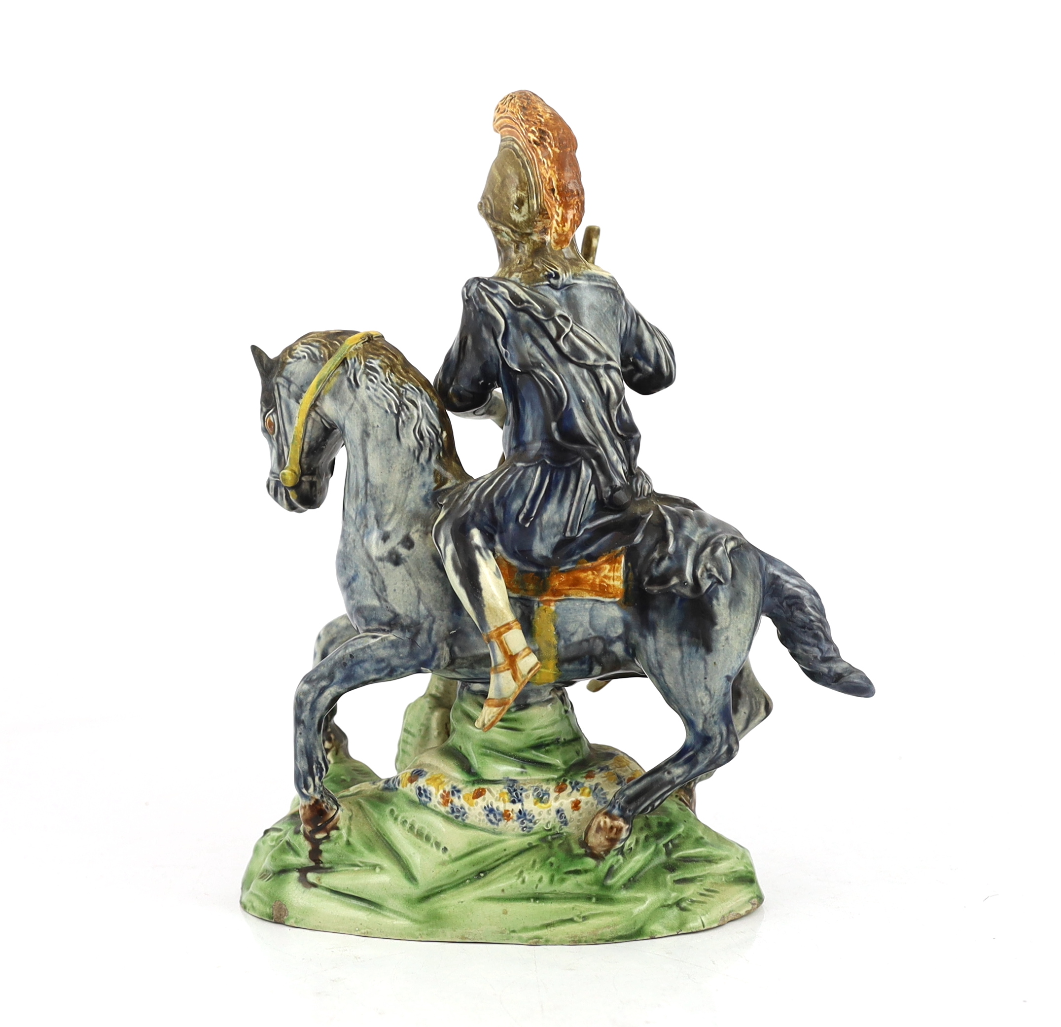 A Ralph Wood group of St. George & The Dragon, c.1795, some restoration